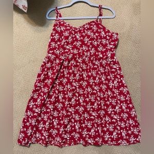 SHEIN red floral dress